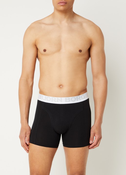 Björn Borg Boxershorts met logoband in 2-pack - detail 4 grijs