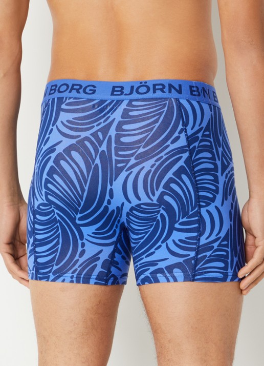 Björn Borg Boxershorts met logoband in 3-pack - achterkant donkerblauw
