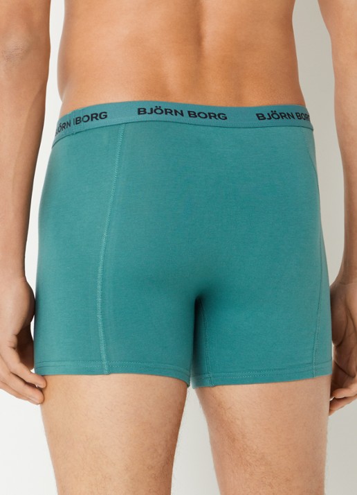 Björn Borg Boxershorts met logoband in 3-pack - achterkant 3 olijfgroen