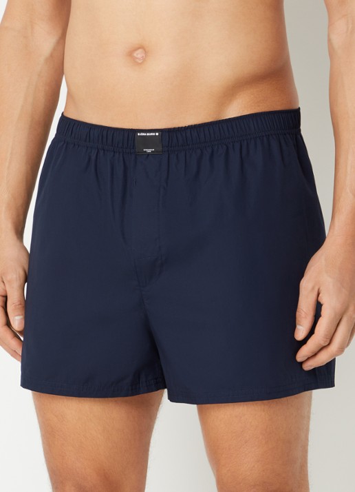 Björn Borg Boxershorts met logoband in 3-pack - voorkant 3 donkerblauw