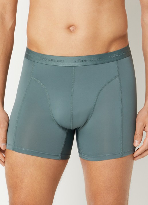 Björn Borg Boxershorts met logoband in 3-pack - voorkant 4 bronsgroen