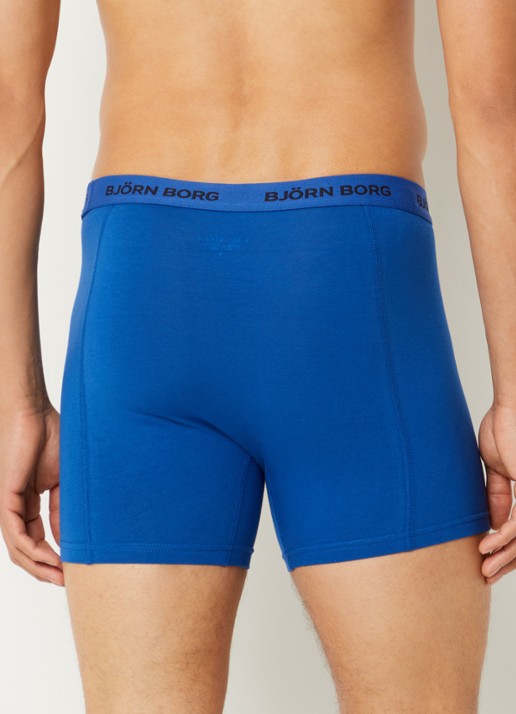 Björn Borg Boxershorts met logoband in 3-pack - achterkant blauw