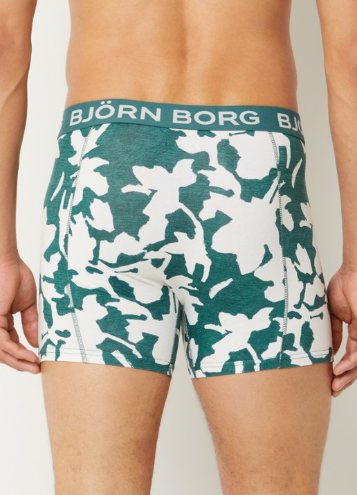 Björn Borg Boxershorts met logoband in 3-pack - achterkant 3 olijfgroen
