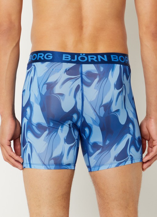 Björn Borg Boxershorts met logoband in 3-pack - achterkant 3 donkerblauw