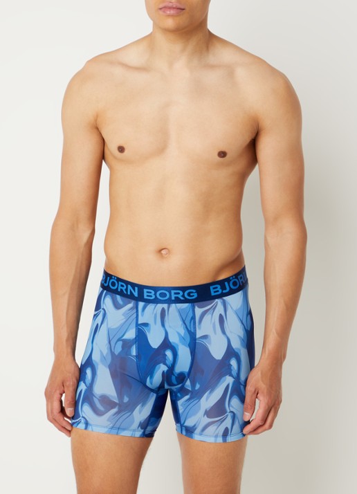 Björn Borg Boxershorts met logoband in 3-pack - detail 4 donkerblauw