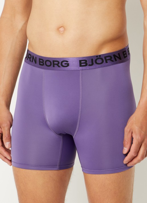 Björn Borg Boxershorts met logoband in 3-pack - voorkant 3 bronsgroen