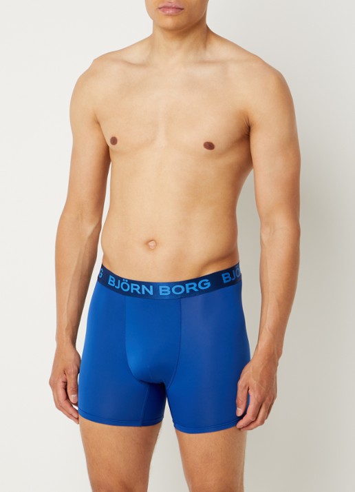 Björn Borg Boxershorts met logoband in 3-pack - detail 2 donkerblauw
