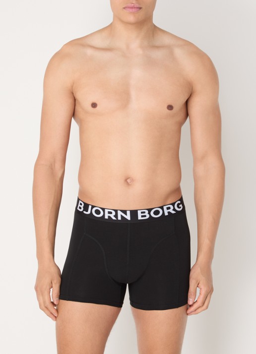 Björn Borg Boxershorts met logoband in 3-pack - voorkant 3 royalblauw
