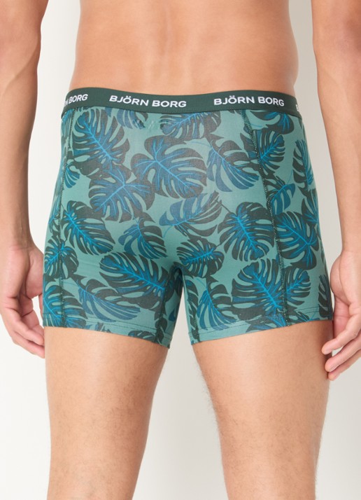 Björn Borg Boxershorts met logoband in 3-pack - achterkant groen