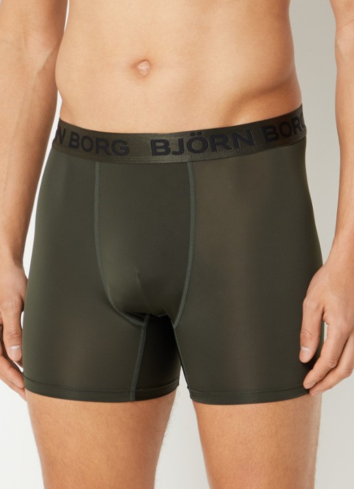 Björn Borg Boxershorts met logoband in 5-pack - voorkant 3 zwart