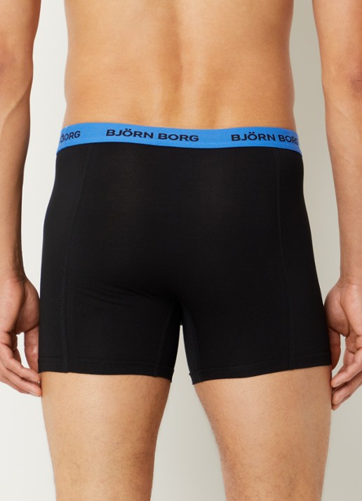 Björn Borg Boxershorts met logoband in 5-pack - achterkant 4 zwart