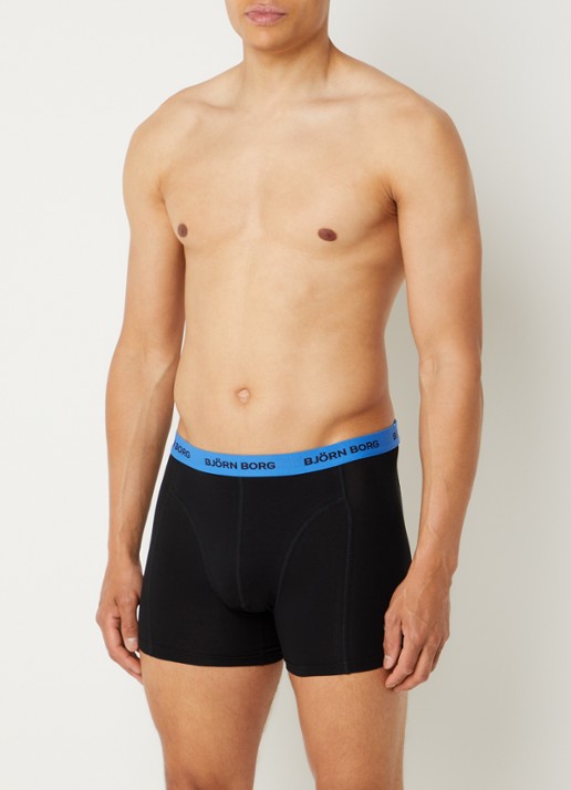 Björn Borg Boxershorts met logoband in 5-pack - detail 3 zwart