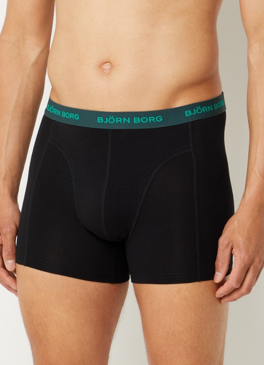 Björn Borg Boxershorts met logoband in 5-pack - voorkant 4 groen