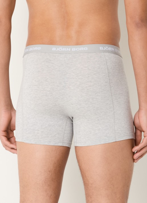 Björn Borg Boxershorts met logoband in 5-pack - achterkant 4 donkerblauw