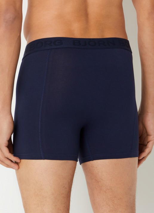 Björn Borg Boxershorts met logoband in 7-pack - achterkant 3 blauw