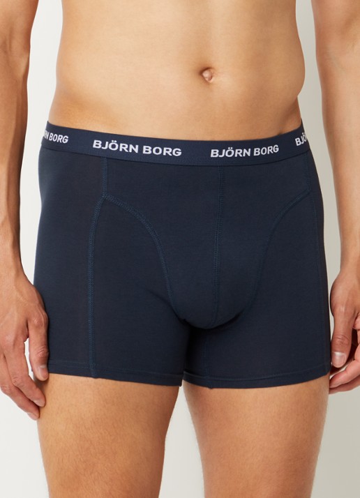 Björn Borg Boxershorts met logoband in 7-pack - voorkant 4 groen