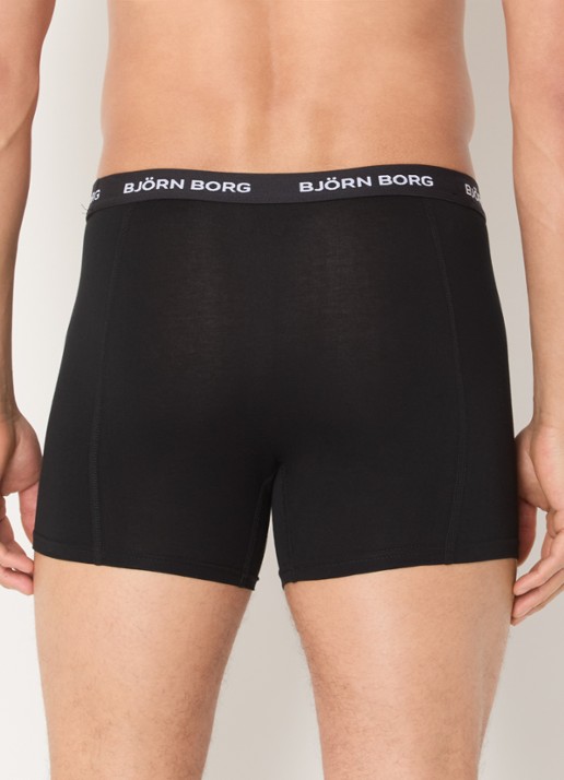 Björn Borg Boxershorts met logoband in 7-pack - achterkant 3 zwart