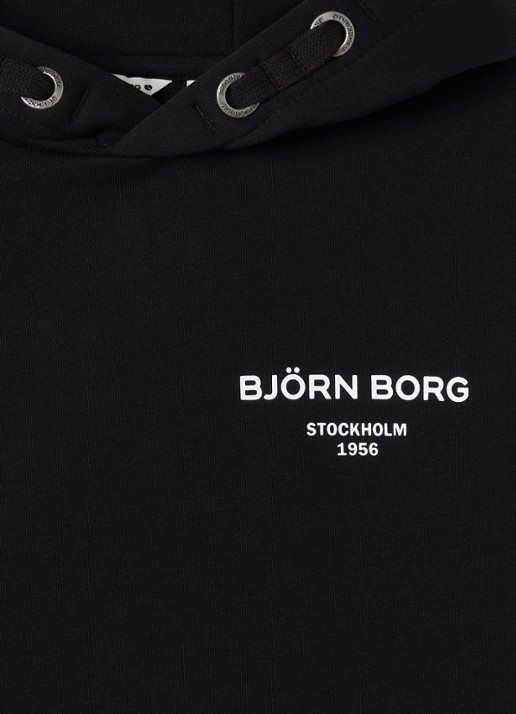 Björn Borg Essential 1 hoodie met logo - detail zwart