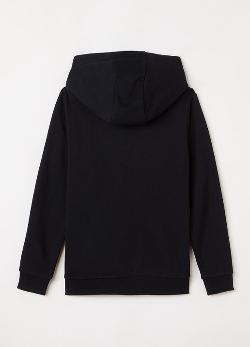Björn Borg Essential 1 hoodie met logo - voorkant 3 zwart