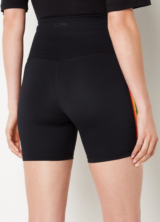 Björn Borg Fietsbroek met streepprint  - achterkant zwart