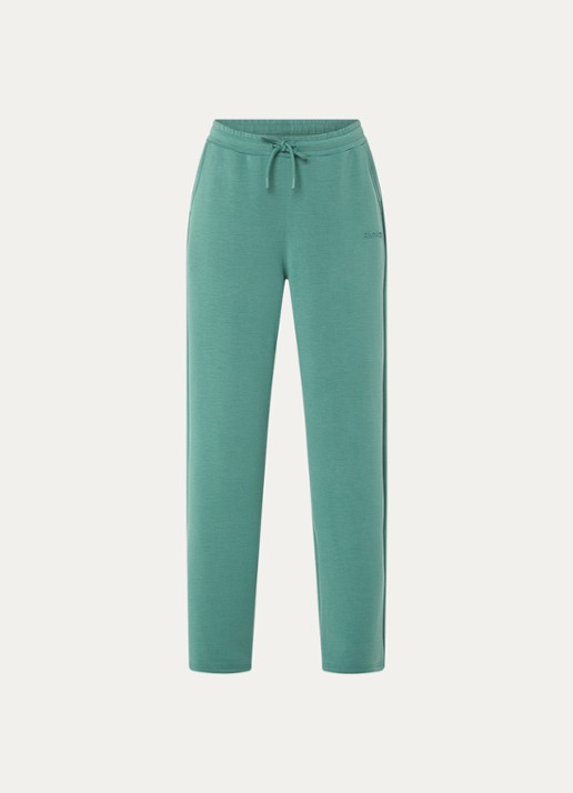 Björn Borg High waist straight fit joggingbroek met logo en steekzakken - voorkant groen