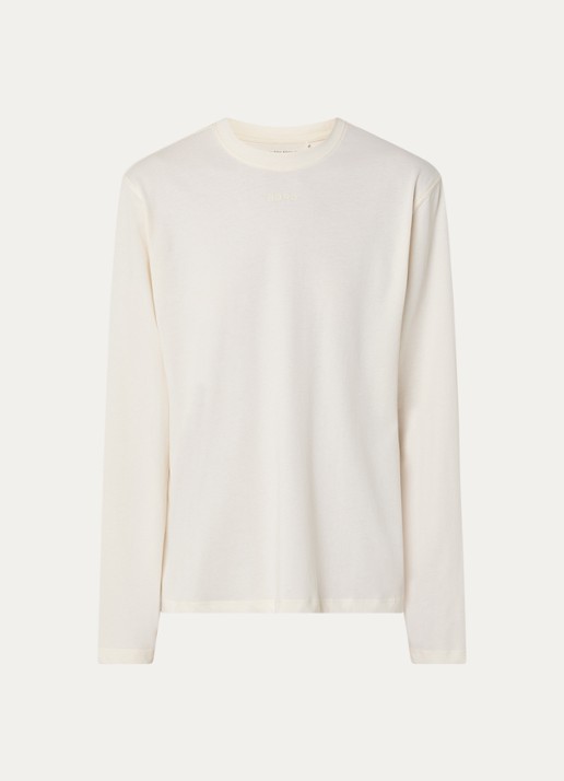 Björn Borg Longsleeve met backprint - voorkant 2 gebroken wit