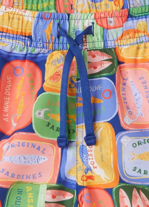 Björn Borg Loose fit korte broek met print - detail orange