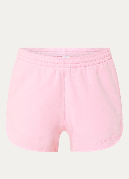 Björn Borg Low waist wide fit shorts met steekzakken - voorkant roze
