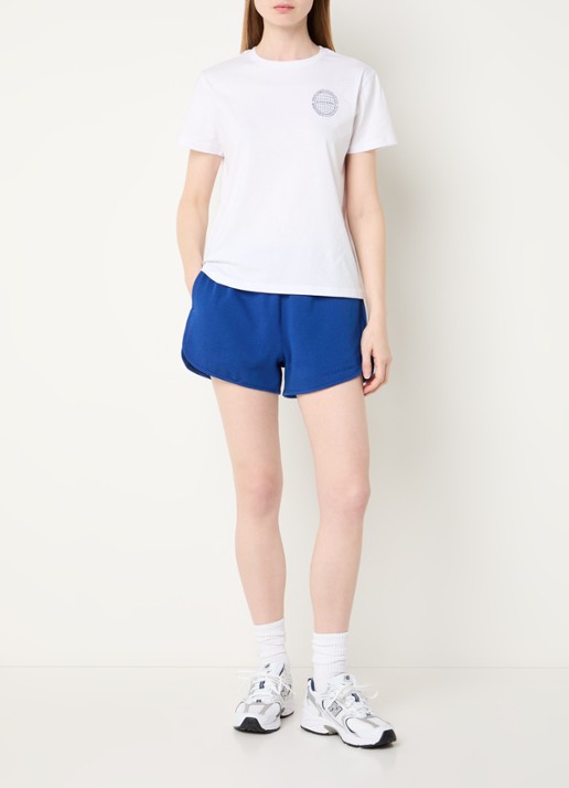 Björn Borg Low waist wide fit shorts met steekzakken - voorkant 2 kobaltblauw
