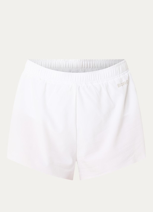 Björn Borg Performance high waist loose fit trainingsshort  - voorkant wit
