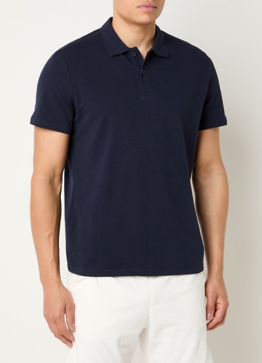 Björn Borg Regular fit polo van piqué katoen  - detail 3 donkerblauw