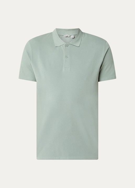 Björn Borg Regular fit polo van piqué katoen  - voorkant 2 olijfgroen