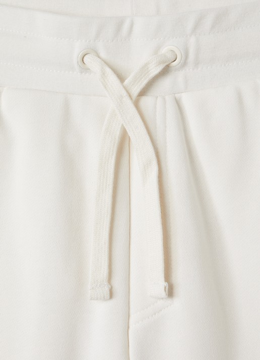 Björn Borg Straight fit korte joggingbroek met logo  - detail gebroken wit