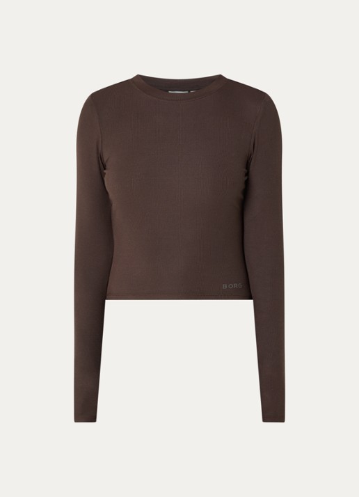 Björn Borg Studio cropped trainings longsleeve met logo