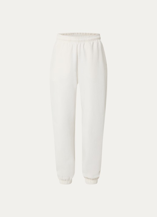 Björn Borg Studio high waist joggingbroek met steekzakken - voorkant 3 gebroken wit