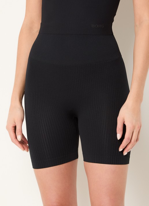 Björn Borg Studio high waist skinny fit rib korte trainingslegging