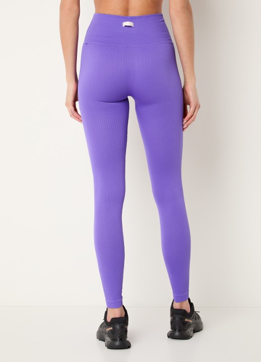 Björn Borg Studio high waist skinny fit rib trainingslegging - achterkant violet