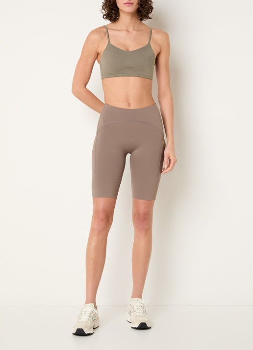 Björn Borg Studio sport bh met light support - voorkant 4 donkerbeige