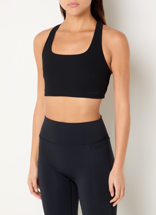 Björn Borg Studio sport bh met ribstructuur en medium support