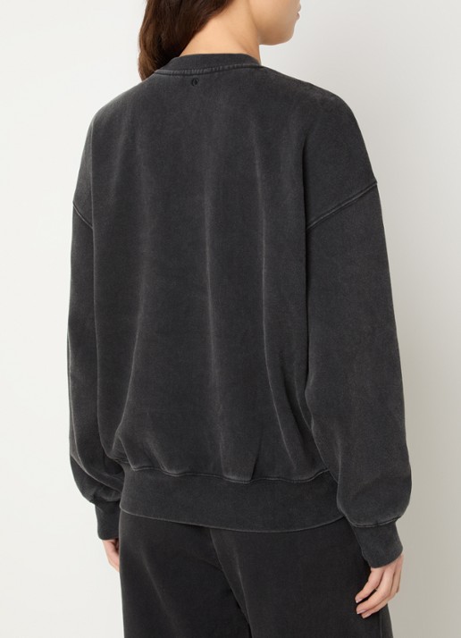 Björn Borg Studio sweater met logoborduring - achterkant 2 antraciet