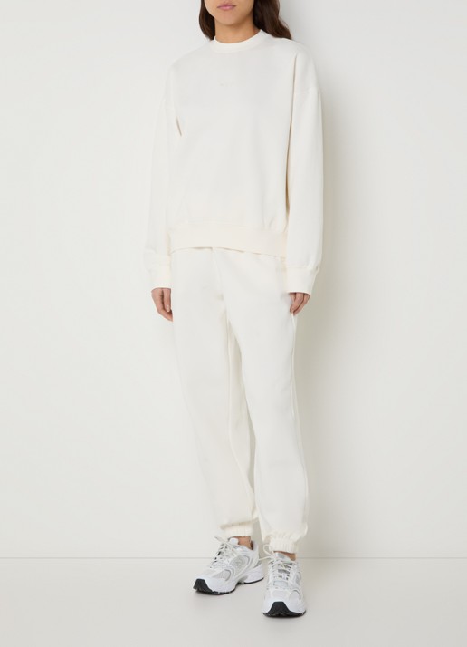 Björn Borg Studio sweater met logoborduring - voorkant 3 gebroken wit