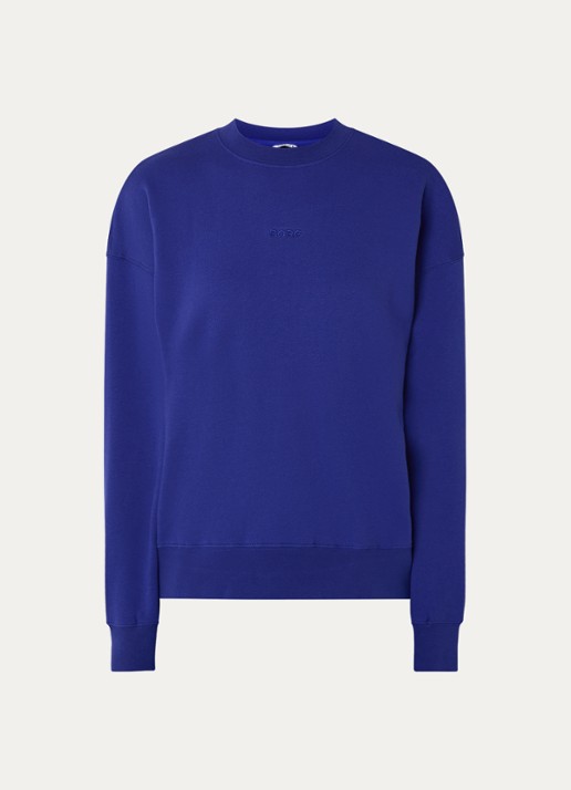 Björn Borg Studio sweater met logoborduring - voorkant 2 kobaltblauw