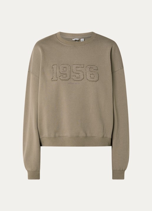 Björn Borg Sweater met borduring - voorkant lichtbruin