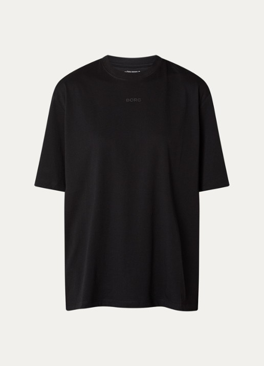Björn Borg T-shirt met logoprint - voorkant zwart