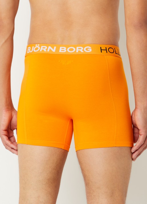 Björn Borg Team Holland boxershort van katoen in 3-pack - achterkant 4 orange