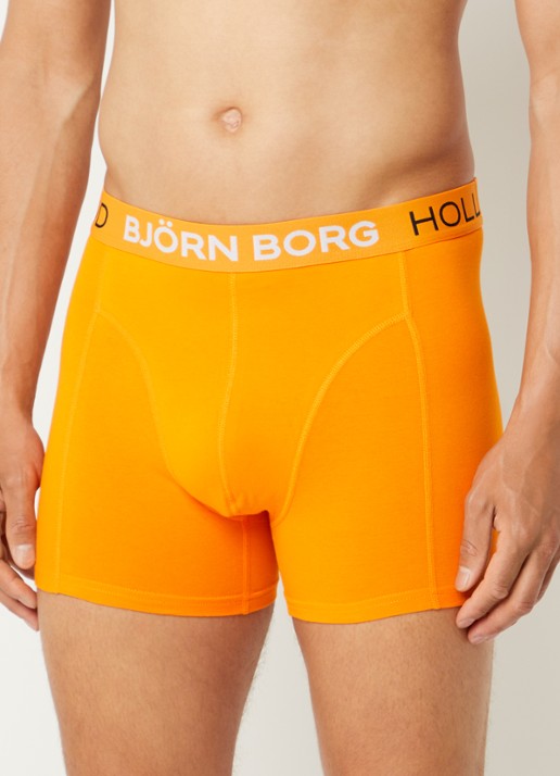 Björn Borg Team Holland boxershort van katoen in 3-pack - voorkant 3 orange