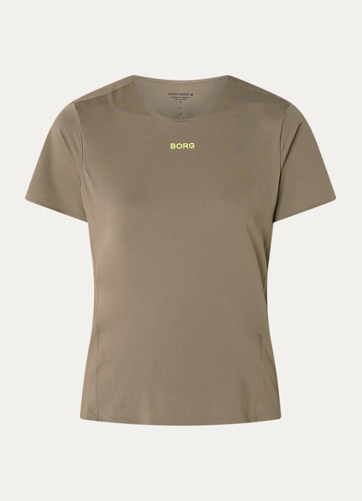 Björn Borg Trainings T-shirt met logo- en backprint