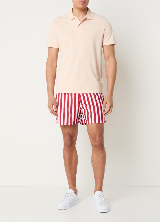 Björn Borg Zwemshort met print - voorkant 3 donkerrood