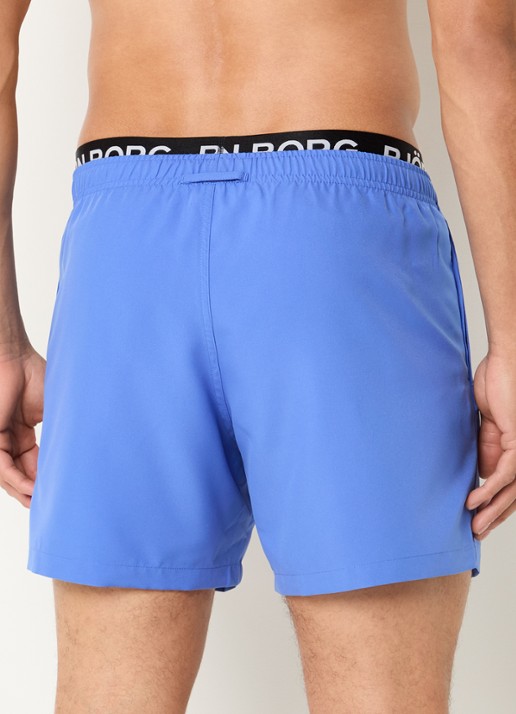 Björn Borg Zwemshorts met elastische band en logo - achterkant 4 blauw
