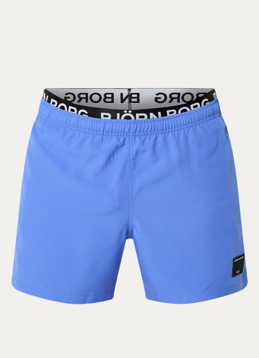 Björn Borg Zwemshorts met elastische band en logo - voorkant 2 blauw